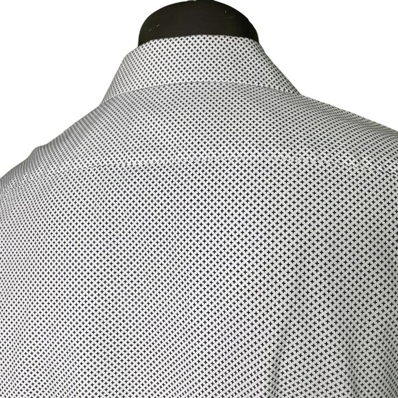 Mens Michael Kors Button Up Dress Shirt Tailored Fit Size L Blue c White Blue c - Picture 8 of 9